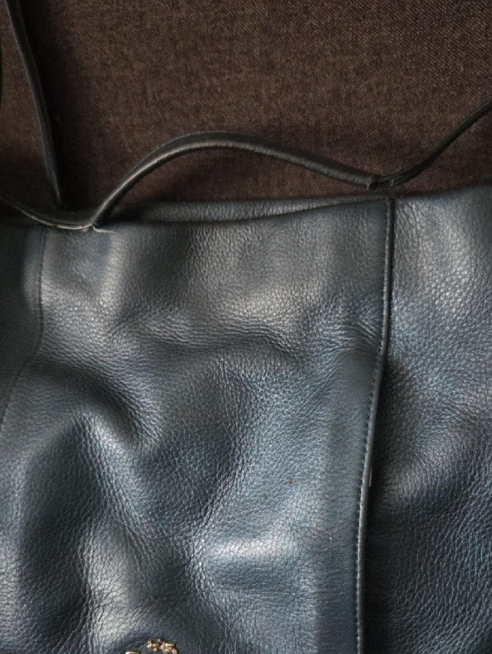 Coach Blue Pebble Leather Crossbody Bag - Picture 2 of 7